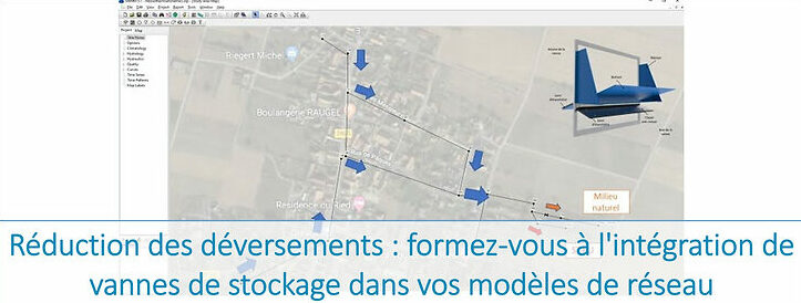 AccÃ¨s Ã  l'application en ligne pour intÃ©grer des vannes de stockage dans un modÃ¨le de rÃ©seau, formation 3D EAU