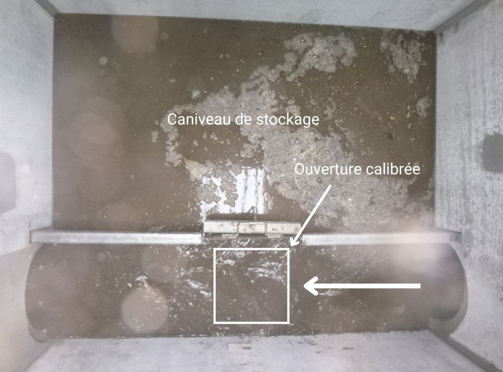 Piège à charriage en fonctionement