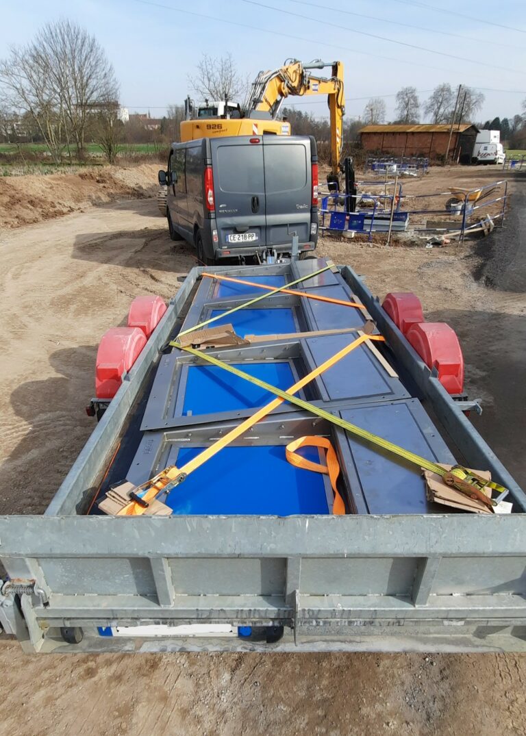 Livraison sur site des 4 vannes hydrodynamiques Deomatic par 3D EAU